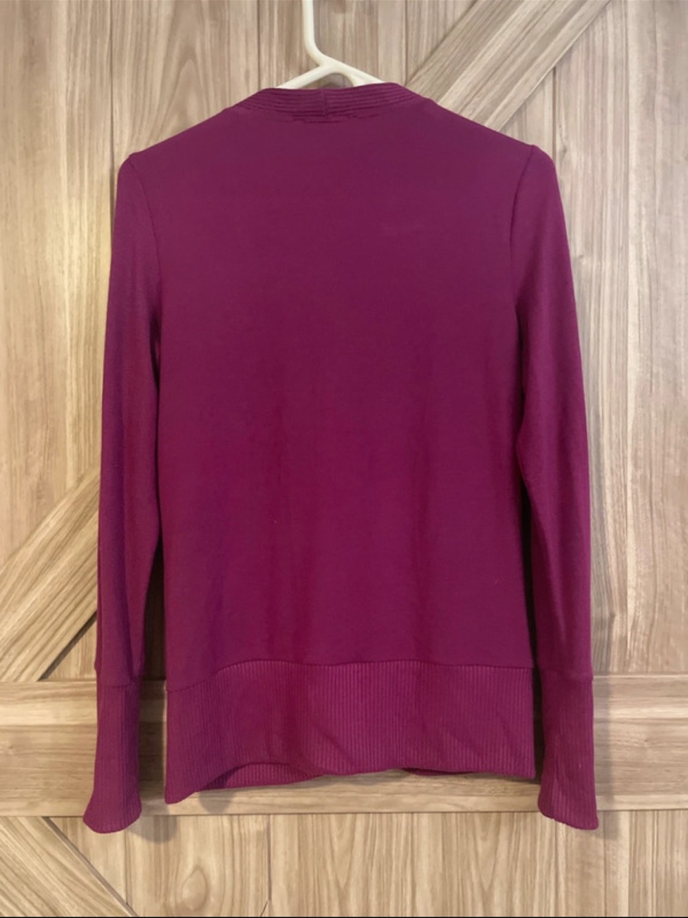 V-Neck Button-Front Cardigan - Deep Berry - Picture 5 of 5